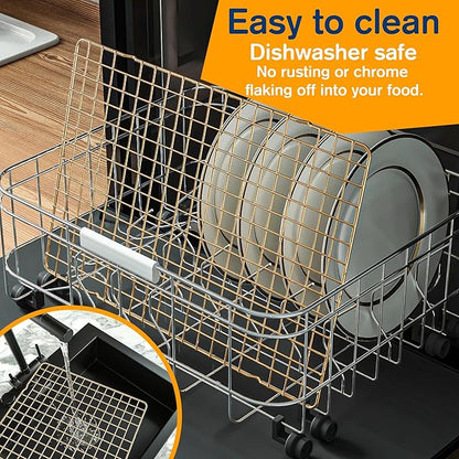 2-Pack Cooling Racks for Cooking and Baking - 10" x 15"Heavy Duty Stainless Steel Wire Rack for Baking, Grilling, Roasting - Oven & Dishwasher Safe - Fits Jelly Roll Sheet Pan（Gold） - Image 5