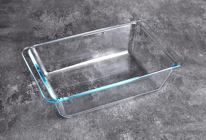 Deep Clear Glass Baking Dish, Rectangular Tempered Glass Baking Pan, The Larger casserole dish. -2.3 Liter