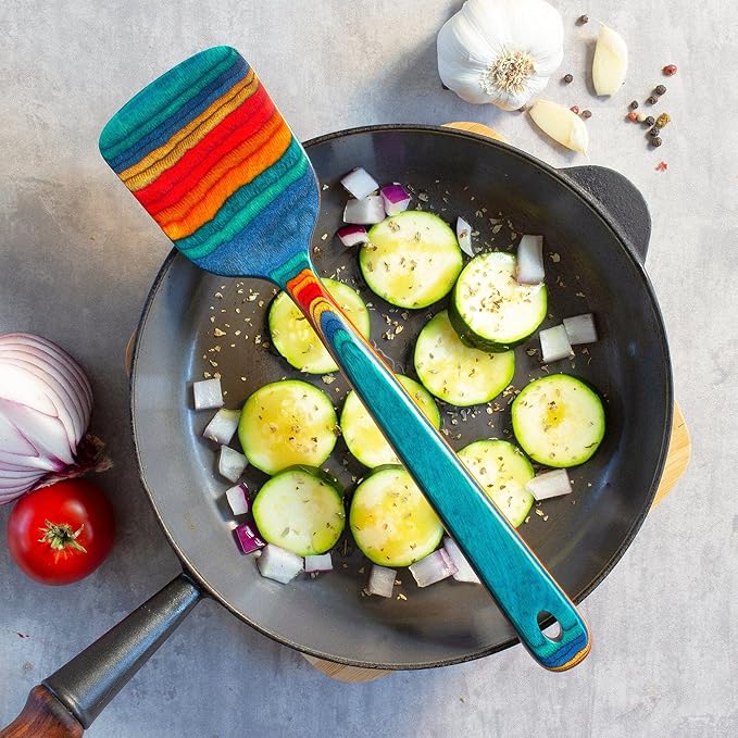Totally Bamboo Baltique Montego Bay Collection 12-1/2" Wooden Spatula, Ready for Nonstick