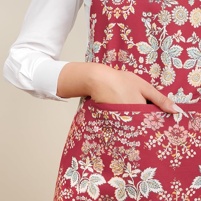 Maison d' Hermine 100% Cotton Apron for women with Pocket Kitchen Chef Apron for Men Cooking Mothers Day Gifts