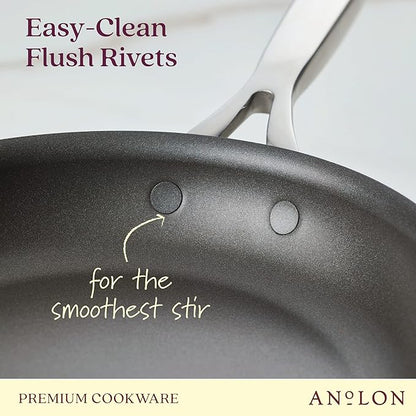 Anolon Ascend Hard Anodized Nonstick Frying Pan/Skillet - Good for All Stovetops (Gas, Glass Top, Electric & Induction), Dishwasher & Oven Safe with Stainless Steel Handle,10 Inch - Bronze