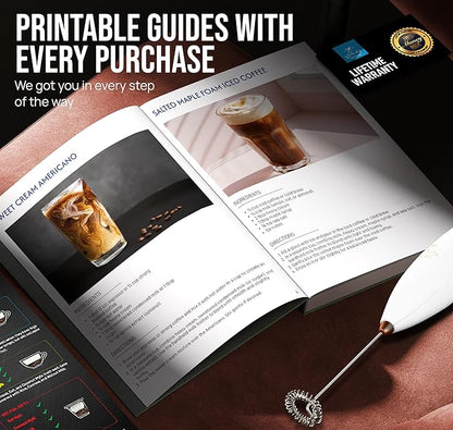 Zulay Kitchen Executive Series Luxury Gift Milk Frother with 4 Duracell Batteries – Handheld Electric Foam Maker for Coffee, Lattes & Hot Chocolate – Deluxe Finish, Ultimate Gift for Coffee Lovers - Image 6