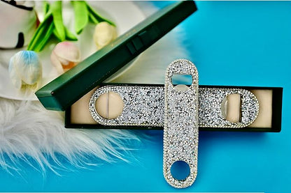 Beer Bottle Opener Diamond Bling Crystal Opener for Beer, Can, Soda Personalized Bartender Bottle Opener for Bar, Party, Travel,Church Package-2Pcs
