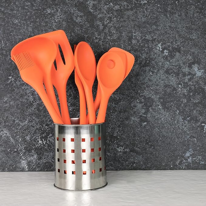 Chef Craft Premium Silicone Cooking Ladle, 11.25 inch, Orange - Image 3