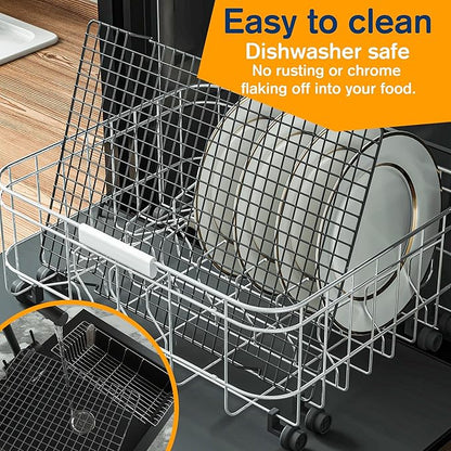 2PCS Cooling Racks for Cooking and Baking -11.65''x16.85''Heavy Duty Stainless Steel Wire Rack for Baking, Grilling, Roasting - Oven & Dishwasher Safe - Fits Half Sheet Pan（Black） - Image 5