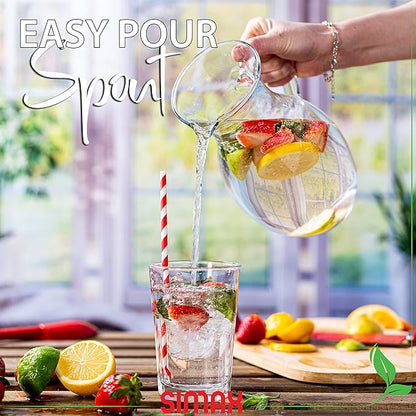 Simax Glass Pitcher With Spout, 1.5 Quart Borosilicate Glass Pitchers With Handle, Made in Europe Glass Water, Cocktail, Margarita, Sangria Pitcher - Image 5