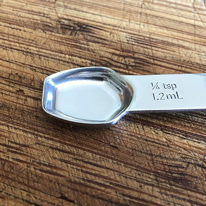 AllSpice Stainless Steel Double Sided Measuring Spoon- 1/2 Teaspoon and 1/4 Teaspoon - Image 7