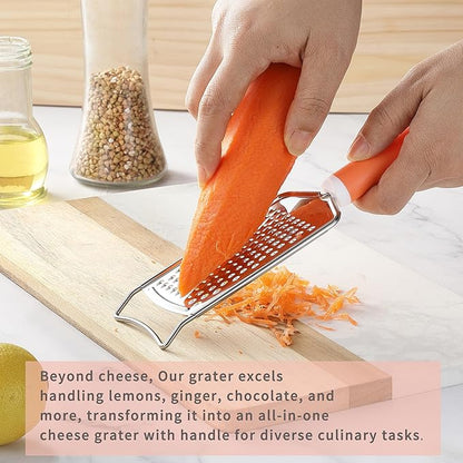Cheese Grater with Handle, Vituer Stainless Steel Graters for Kitchen, Cheese Grater Lemon Zester Handheld, Great for Cheese, Ginger, Chocolate, Spices and More, Dishwasher Safe - Image 7