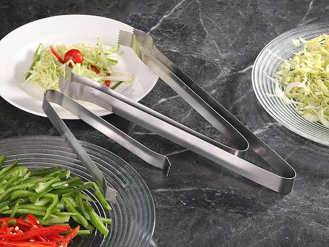 New Star Foodservice 42269 Restaurant-Grade Pom Tong, Stainless Steel, 6.5 inch, Set of 6, Silver - Image 8