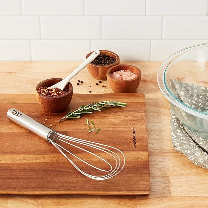 Tovolo Flat Whisk Stainless Steel 10” Gravy Whisk for Sauces Roux Batters, Large Kitchen Classic Dishwasher Safe Flat Bottom Whisker for Cooking Blending Mixing Stirring Whipping Beating Whisking - Image 2