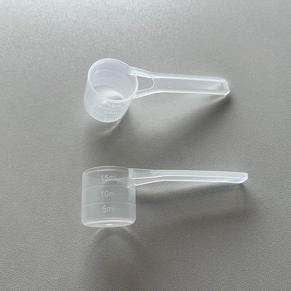 7.5g/15ml Measuring-Spoons Scoop for Creatine,Powders,Cooking,Recipes,Lab,Food Grade PP Material,BPA-free,Meets FDA Standards，2-Packs(With milliliter scale marking) Transparent