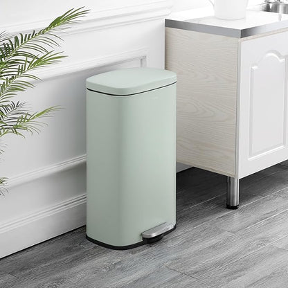 happimess HPM1011H Curtis 8-Gallon Step-Open Trash Can, Fingerprint Resistant, Modern, Minimalistic for Home, Kitchen, Laundry Room, Office, Bedroom, Bathroom, Pistachio Gelato - Image 2