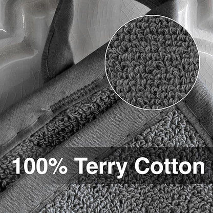 RITZ Terry Pocket Mitt & Hot Pad: Unparalleled Heat Resistant, Durable 100% Cotton – Ergonomically Designed for Optimal Grip – Easy-Care Machine Washable – 4-Pack, Graphite - Image 2