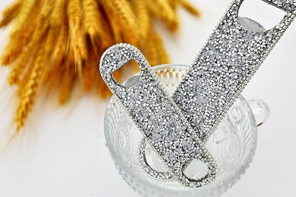 Beer Bottle Opener Diamond Bling Crystal Opener for Beer, Can, Soda Personalized Bartender Bottle Opener for Bar, Party, Travel,Church Package-2Pcs