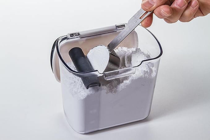 ProKeeper 1 Quart Airtight Powdered Sugar Storage Container – Grey,BPA-Free Plastic,(Pack of 12) - Image 2