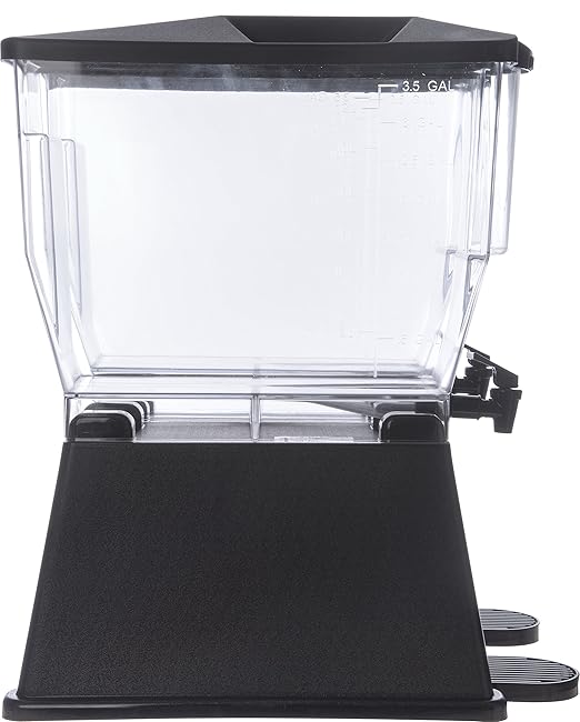 Carlisle FoodService Products Trimline Double Base Rectangular Beverage Dispensers with Spigot for Catering, Buffets, Restaurants, Polycarbonate (Pc), 2 x 3.5 Gallons, Black - Image 4