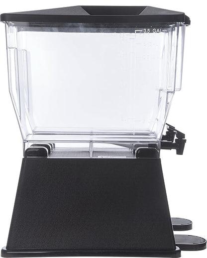 Carlisle FoodService Products Trimline Double Base Rectangular Beverage Dispensers with Spigot for Catering, Buffets, Restaurants, Polycarbonate (Pc), 2 x 3.5 Gallons, Black - Image 4