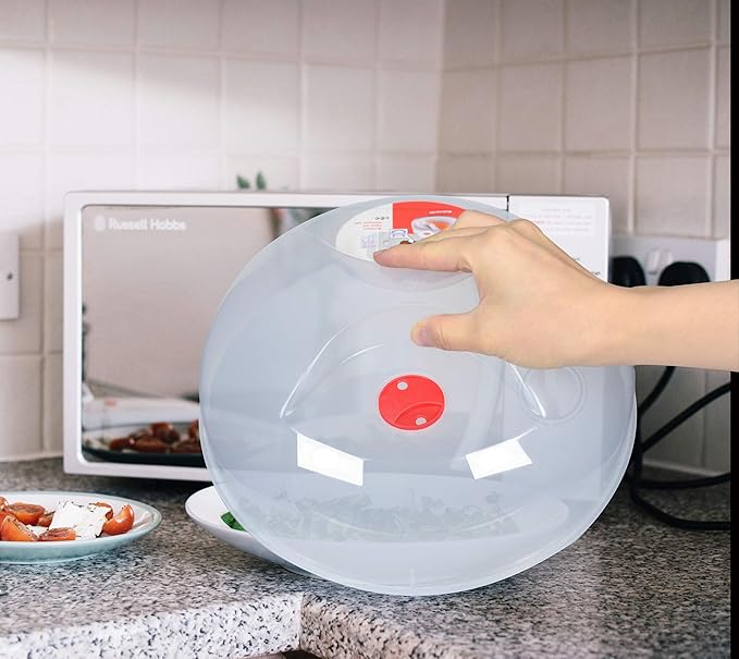 Large Microwave Cover for Food Easy Grip Microwave Splatter Cover Guard Lid with Steam Vent and BPA Free & 11.5 Inch, Dishwasher Safe - Image 2