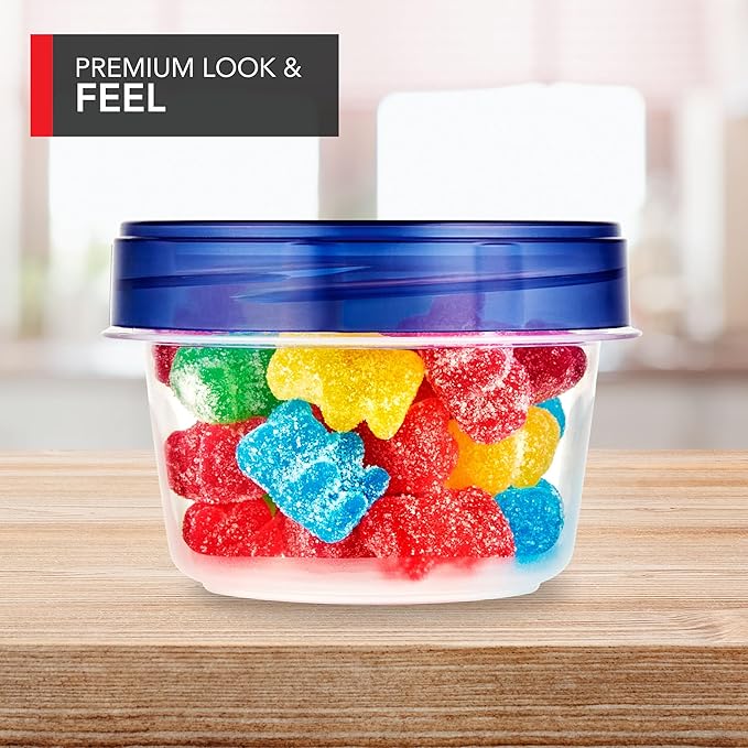 Stock Your Home 4oz Plastic Containers with Twist Top Lids (6 Pack), 1/2 Cup Small Freezer Containers for Leftover Food, Airtight Reusable Soup Containers with Lids, Microwave and Dishwasher Safe - Image 3