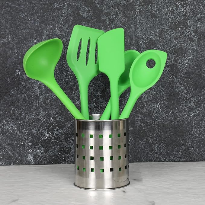 Chef Craft Premium Silicone Cooking Ladle, 11.25 inch, Green - Image 3