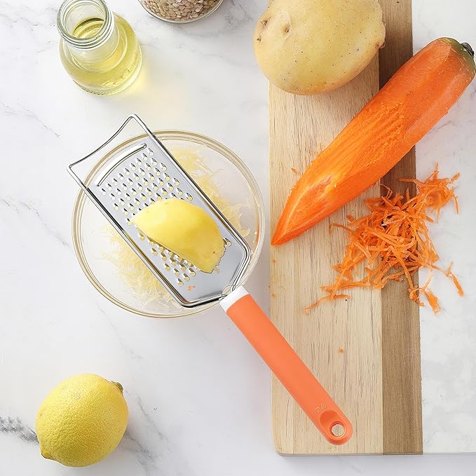 Cheese Grater with Handle, Vituer Stainless Steel Graters for Kitchen, Cheese Grater Lemon Zester Handheld, Great for Cheese, Ginger, Chocolate, Spices and More, Dishwasher Safe - Image 8
