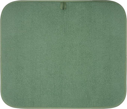 OGGI Absorbent, Reversible Microfiber Dish Drying Mat for Kitchen, Dish Drying Pad, 16 Inch x 18 Inch, Large, Sage
