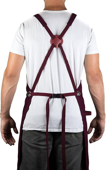 Hudson Durable Goods - Professional Grade Chef Apron for Kitchen, BBQ & Grill