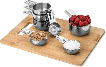 Hudson Essentials Stainless Steel Measuring Cups Set - Stackable Set with Spout - Image 7
