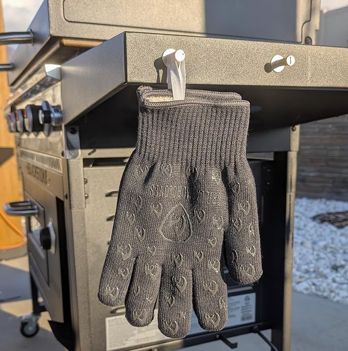 Oven Gloves with Fingers - 932°F Extreme Heat Proof and Cut Resistant Mitts for Kitchen, BBQ, Grill, Baking, Fire Pit - EN407 Certified with Non-Slip Silicone Grip and Cotton Lined for Comfort - Image 8