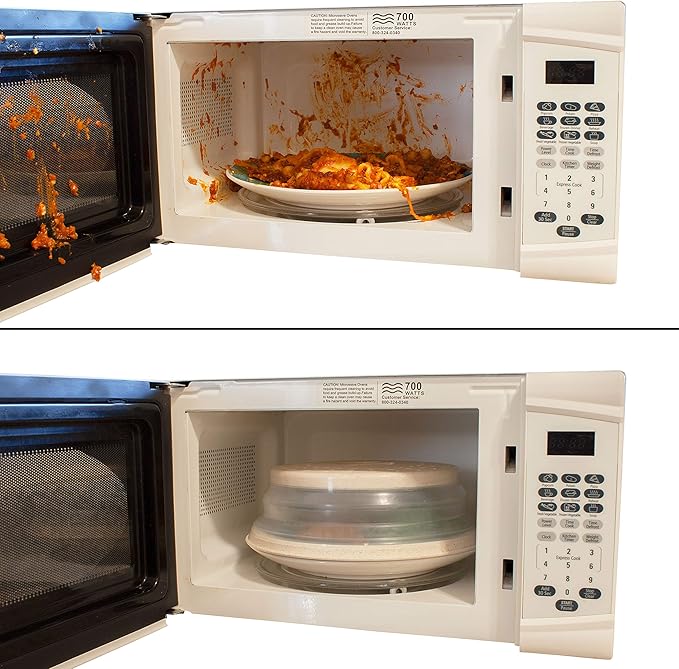 Handy Gourmet Beige Eco-Collapsible Splatter Shield-Keeps Microwave Clean (JB8448BGE)