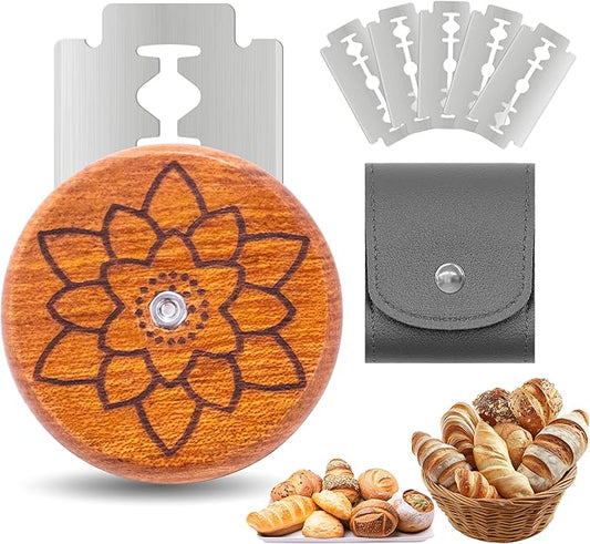 UFO Bread Lame Cutter for Homemade Sourdough,Bread Scorer Tool for Sourdough with 5 Blades and Case,Slashing Tool Bread Cutting Knife for Artisan Bread and Baguette Makers,Water Lily by Unknown