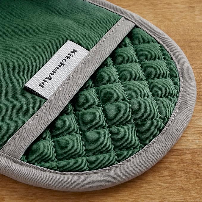 KitchenAid Asteroid Pot Holder 2-Pack Set, Pebbled Palm Green, 6.5"x10" - Image 4