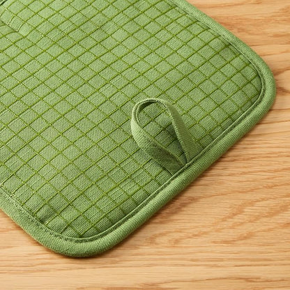 KITCHENAID Gourmet Series Gridlines Pot Holders 2-Pack Set, Heat Resistant up to 600°F, Soft Silicone Grip, Magnetic Cuff, Matcha Green, 8"x8" - Image 4