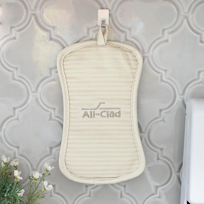 All-Clad Premium Pot Holder & Hot Pad: Heat Resistant to 500 Degrees - 100% Cotton, 10"x6.25" Hot Pad for Kitchen and Barbeque, 4-Pack, Almond - Image 6