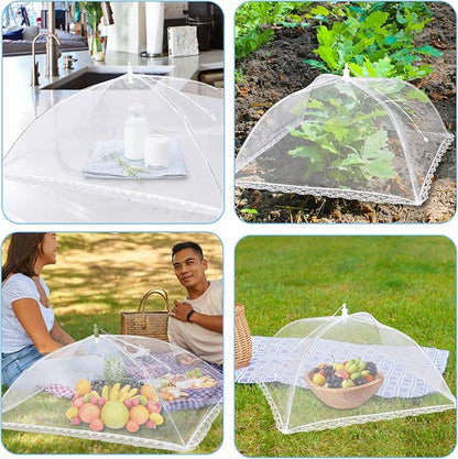 10 PACK Mesh Food Covers for Outside, Food Covers Outdoors Pop-up Food Tents 2 Extra Large (40"x24") & 8 Large (17"x17") for Picnic, Camping Supplies - Image 8