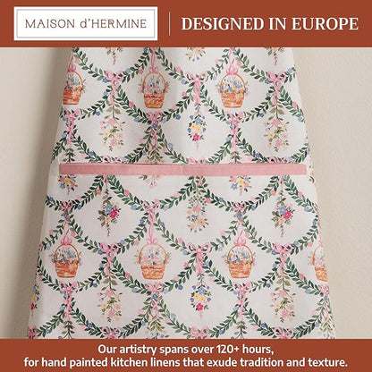 Maison d' Hermine 100% Cotton Apron for women with Pocket Kitchen Chef Apron for Men Cooking Mothers Day Gifts
