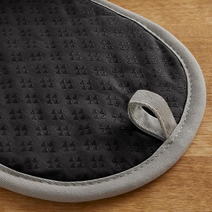 KitchenAid Asteroid Pot Holder 2-Pack Set, Black, 6.5"x10" - Image 3