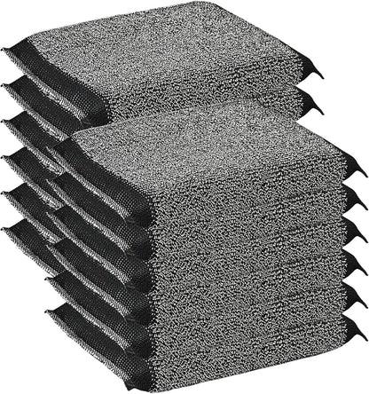 Steel Wool Scrub Sponges Kitchen, Reusable Dish Scrubber Sponge, for Pots, Pans, Gentle and Scratch Free - 12 Pack Black by Unknown