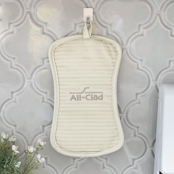 All-Clad Premium Pot Holder & Hot Pad: Heat Resistant to 500 Degrees - 100% Cotton, 10"x6.25" Hot Pad for Kitchen and Barbeque, (1-Pack), Almond - Image 9