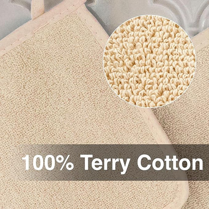 RITZ Terry Potholder & Hot Pad: Unparalleled Heat Resistant, Durable 100% Cotton – Ergonomically Designed for Optimal Grip – Easy-Care Machine Washable – 4-Pack, Latte - Image 2