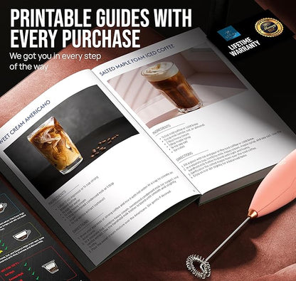Zulay Kitchen Executive Series Luxury Gift Milk Frother with 4 Duracell Batteries – Handheld Electric Foam Maker for Coffee, Lattes & Hot Chocolate – Deluxe Finish, Ultimate Gift for Coffee Lovers - Image 5