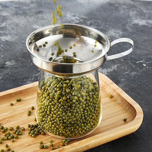 Delove Canning Funnel with Strainer for Wide and Regular Mason Jars - Wide-Mouth Funnels for Kitchen Use - Canning Supplies Kit - Stainless Steel - 3 Pack (Small and Large) - Image 6