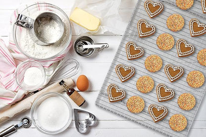 Mrs. Anderson’s Baking Professional Half Sheet Baking and Cooling Rack, 16.5 x 11.75-Inches, Set of 2