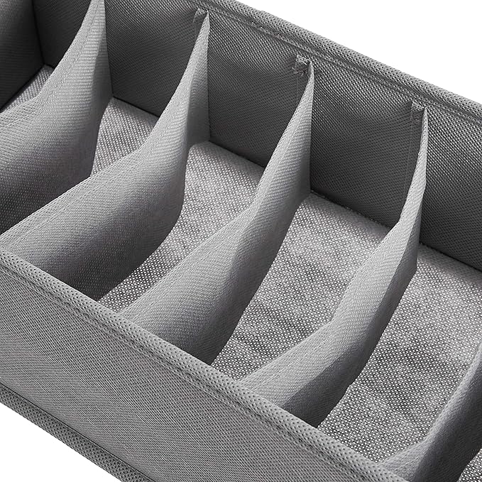 Amazon Basics Underwear Drawer Organizer Dividers for Closet Organization and Storage, Fits Perfectly in Dresser, 2-Pack, Gray | Pack of 2 - Image 3