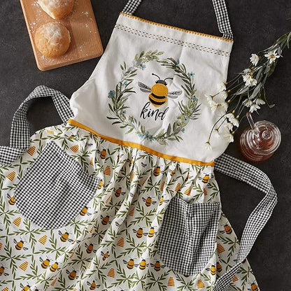 DII Women's Spring & Summer Apron Collection Adjustable, Two Large Pockets & Extra Long Ties, One Size Fits Most