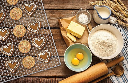 Mrs. Anderson’s Baking Professional Half Sheet Baking and Cooling Rack, 16.5 x 11.75-Inches, Set of 2