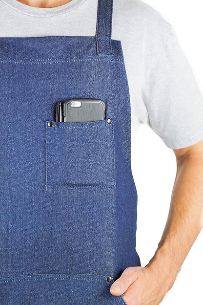 Hudson Durable Goods - Professional Grade Chef Apron for Kitchen, BBQ & Grill