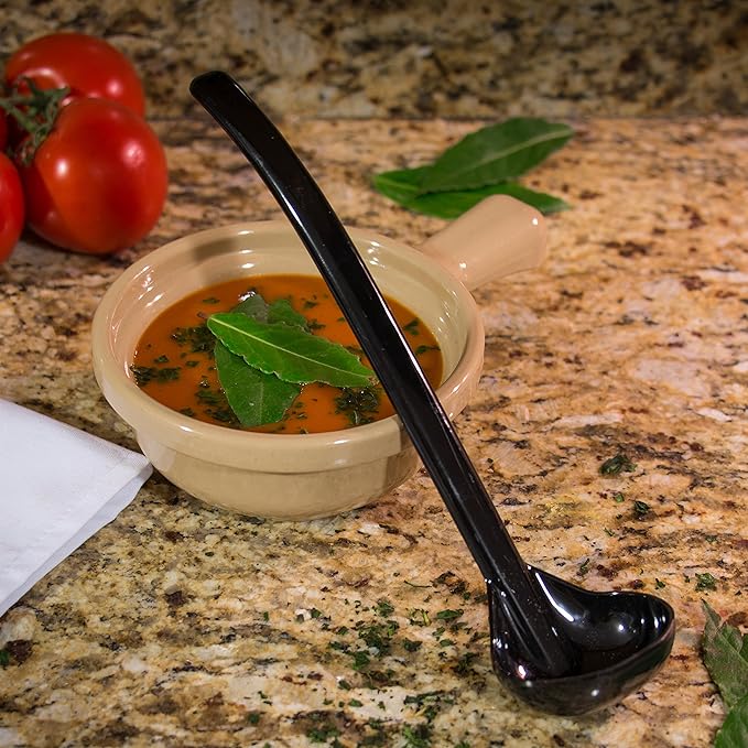 CARLISLE FOODSERVICE PRODUCTS 029503 Carly Plastic Dressing/Serving Ladle, 1 oz./9.5", Black