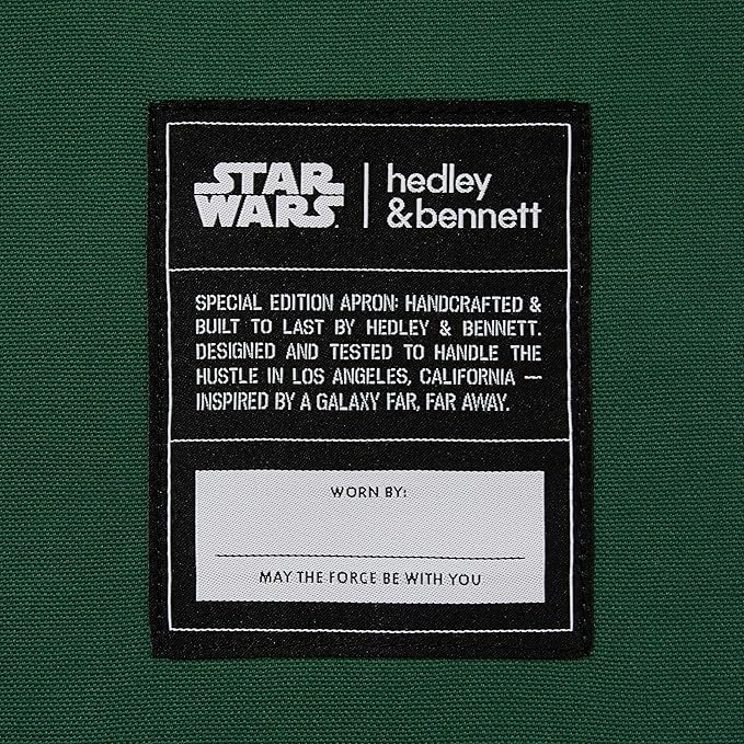 hedley & bennett Crossback Apron Collection - Adjustable Chef Aprons with 3 Pockets for Cooking and Grilling, STAR WARS™ Boba Fett
