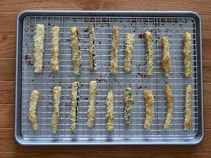 USA Pan Half Sheet Bakeable Cooling Rack, Steel Nonstick Wire